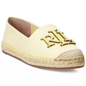 Lauren Ralph Lauren Women's Cameron III Logo Slip-On Espadrille Flats size 9